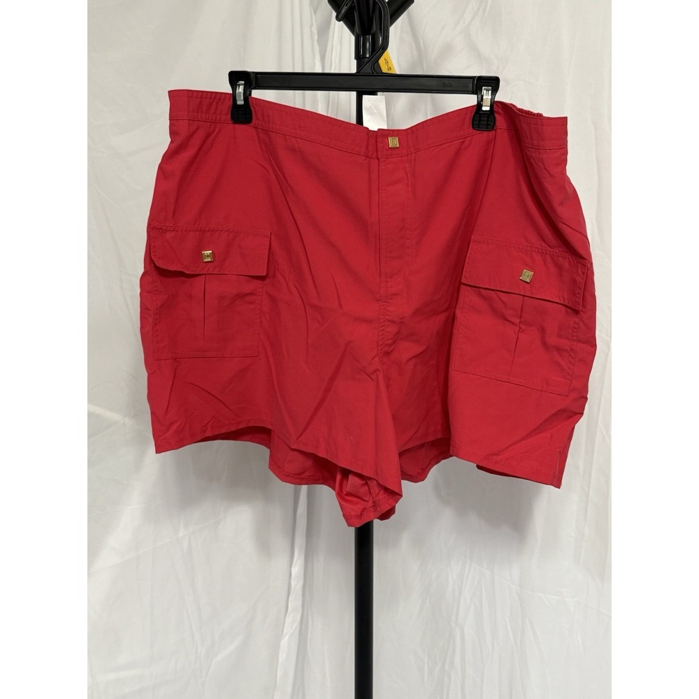 NWT‎ Liz Claiborne Swim Shorts Size 22W Red Bottoms Lined Women's Plus Size
